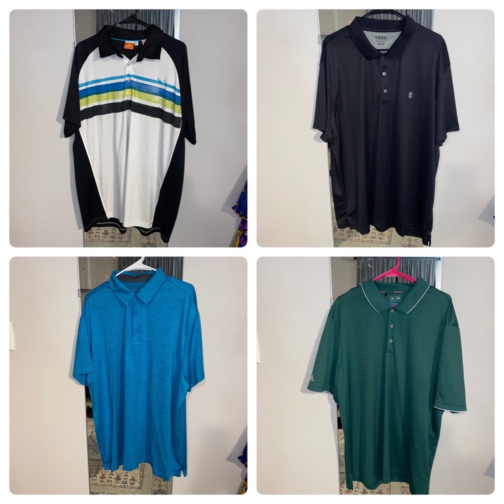 Bundle of Men’s golf polo shirts.
